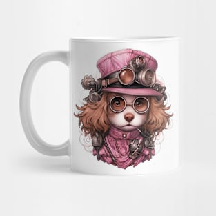 Pink Steampunk Dog #1 Mug